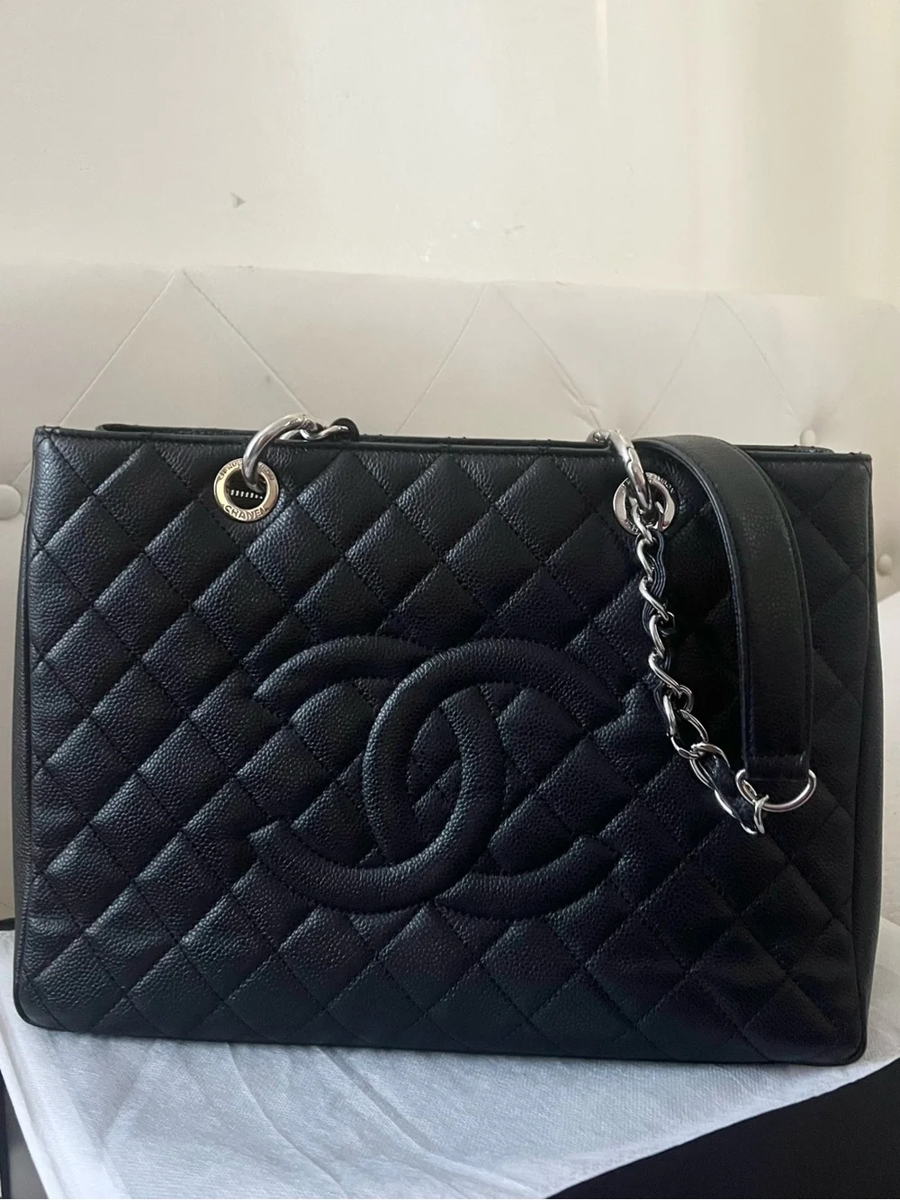 Chanel Caviar GST Silver Hardware Tote